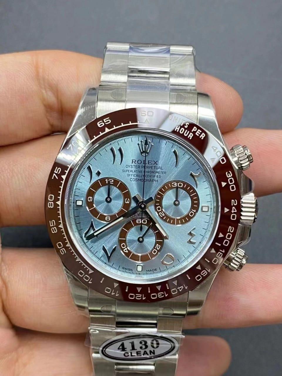 Clean Factory Rolex Daytona 116506-0004 40MM Full Platinum Arabic Number Ice Blue Dial 1 1350e277 2737 4798 8cc0 719929ea4b1c Clean Factory Watch