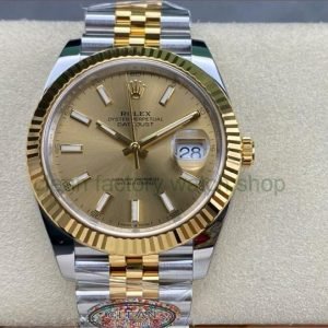 Clean Factory Rolex Datejust 126333-0010 41MM Half Gold Champagne Dial 12 18d64113 cbca 4404 832d 9f6422a84c28 Clean Factory Watch