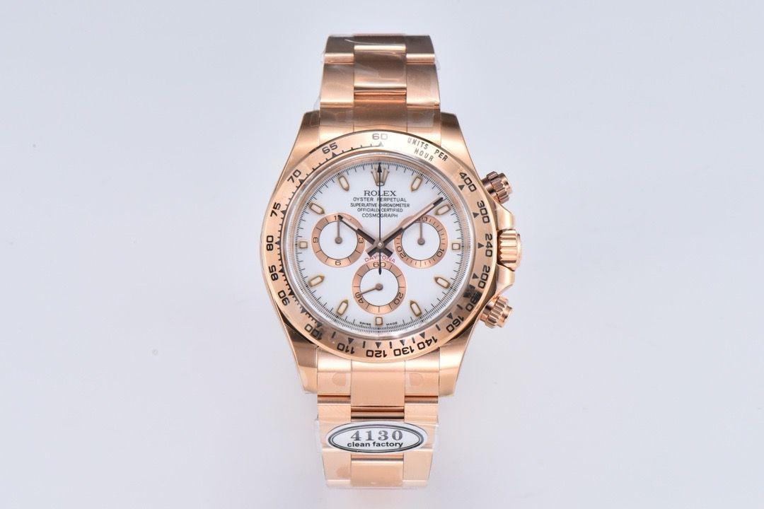 Clean Factory Rolex Daytona 116505 40MM Full Rose Gold White Dial 1 18d95abb efed 46cc 8083 a95d89904a21 Clean Factory Watch