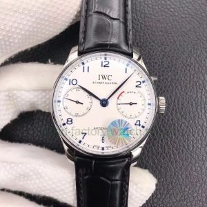 YL Factory IWC Portuguese IW500107 42mm Steel Leather Strap Blue Arabic Number White Dial 7 1c7ac295 6375 4679 b0a6 780d2e205ae7 Clean Factory Watch