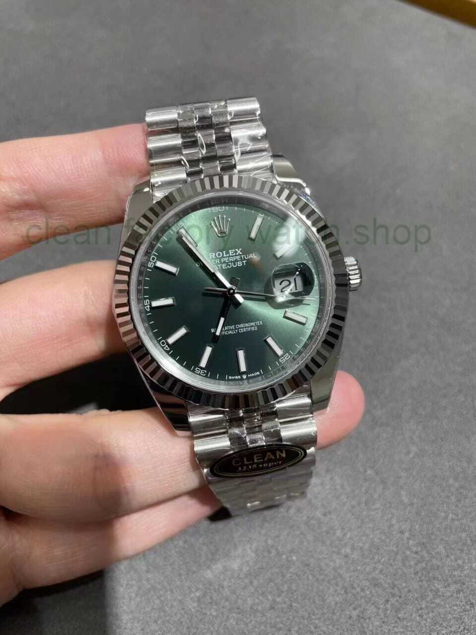 Clean Factory Rolex Datejust 126334-0028 41MM Full 904L Mint Green Dial Jubilee 1 1dc6691b b5ed 4d03 91e1 d55cd0d47eb6 1 Clean Factory Watch