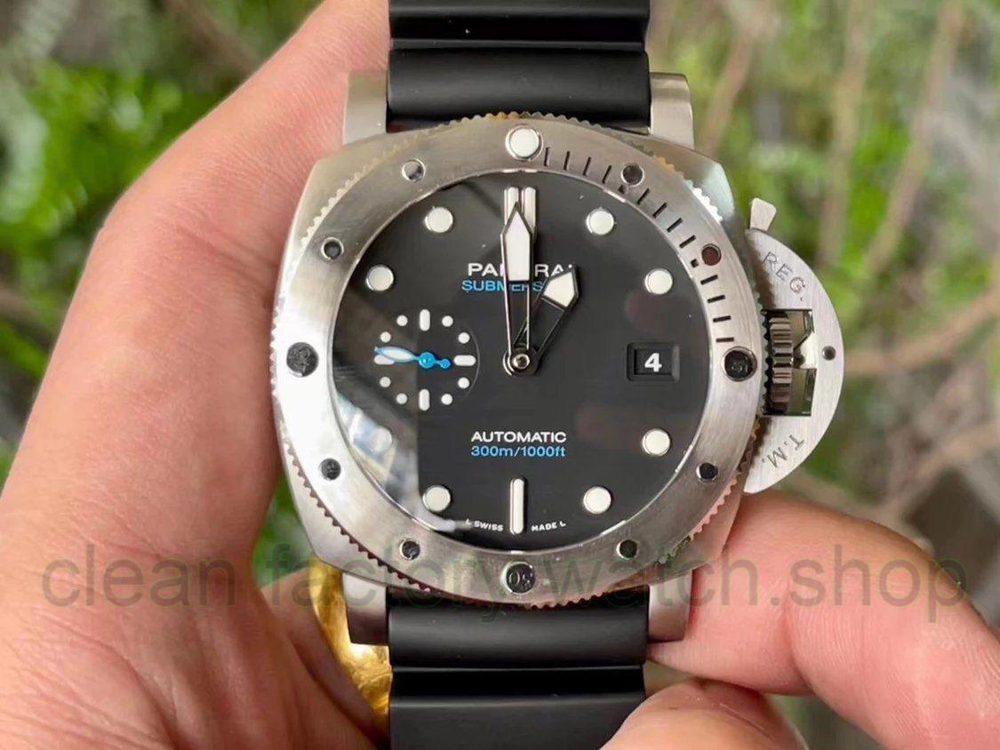 VS Factory Panerai Submersible PAM 01229 44mm Steel Rubber strap Black Dial 1 22a2a80a 39d6 4463 b3f9 9d3001cf6571 1 Clean Factory Watch