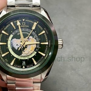 VS Factory Omega Seamaster Aqua Terra GMT Worldtimer 220.30.43.22.10.001 43mm Full Steel Olive Green Dial 5 297c08e7 088e 47b7 9023 0751c30508b0 Clean Factory Watch