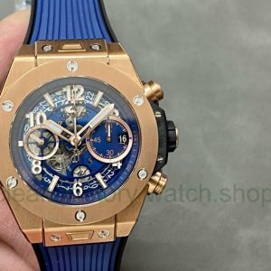 BBF Factory Hublot Big Bang Unico 42mm 441.OX.5181.RX Rose Gold Blue Rubber Strap Blue Dial 7 2b561539 385d 4010 8319 47c45c92e633 Clean Factory Watch