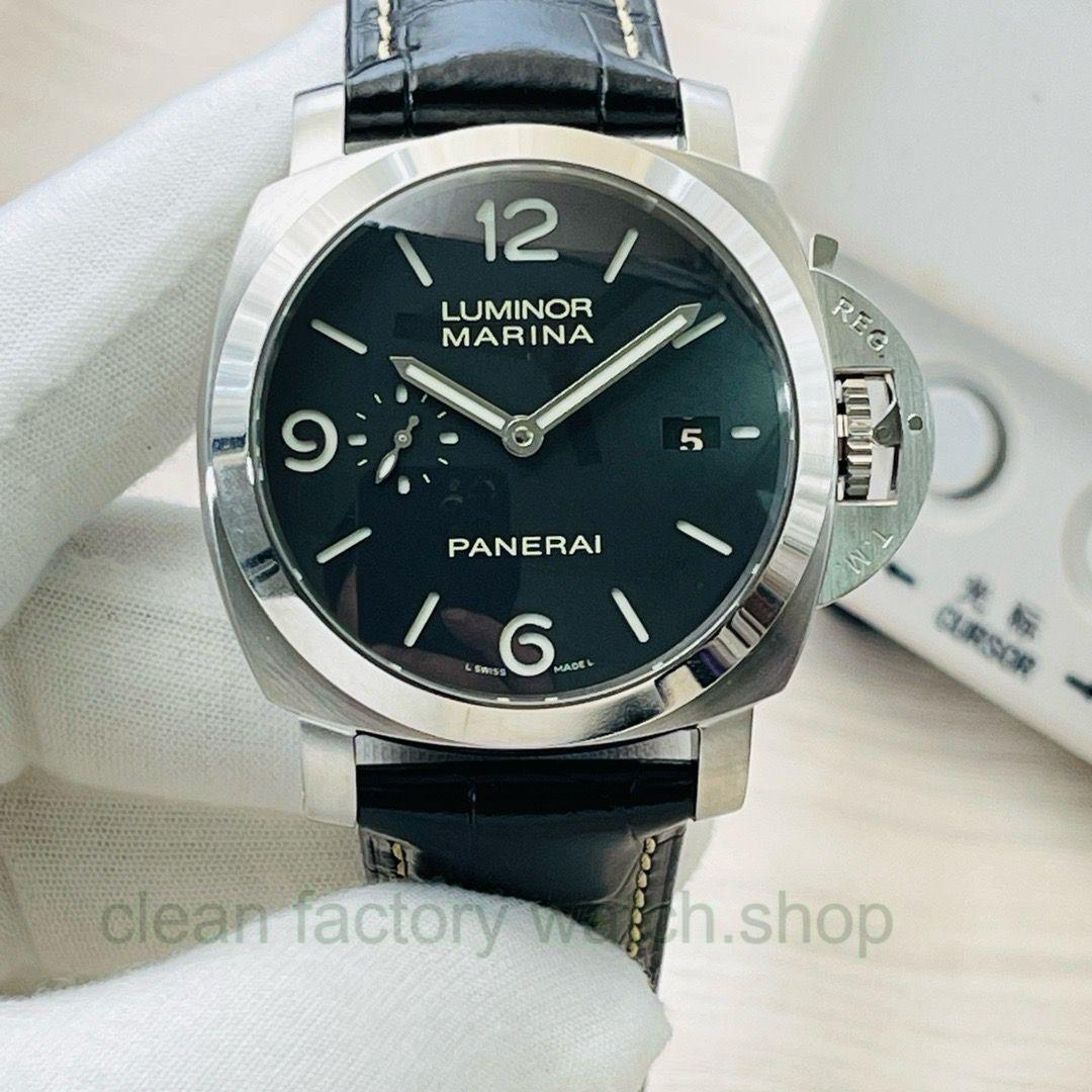 VS Factory Panerai Luminor Marina 1950 3 Days PAM00312 44mm Steel Leather Strap Black Dial 1 2be5e8bd 34a1 4cc8 a3cf ff6259959dda 1 Clean Factory Watch