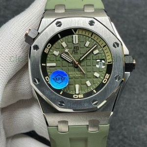 APS Factory Audemars Piguet Royal Oak Offshore Diver Selfwinding 42mm 15720ST.OO.A052CA.01 Steel Avocado Green Dial 5 58617ecc 1ec7 488a 82f0 0ede91906b6a Clean Factory Watch