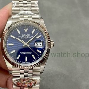 Clean Factory Rolex Datejust 126234-0057 36MM Full 904L Diamond Fluted Motif Blue Dial Jubilee 12 5cec92c1 e76a 4796 b303 e3c9458e8523 Clean Factory Watch