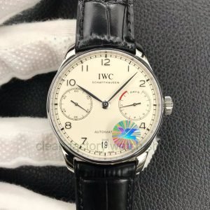 YL Factory IWC Portuguese IW500710 42.3mm Steel Leather Strap Silver Arabic Number White Dial 7 5f687c5a 3a54 4f83 aaf9 362c2a60a14f Clean Factory Watch
