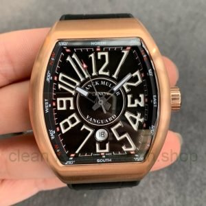 ABF Factory Franck Muller Vanguard V45 44mm Rose Gold, Rubber Strap Black Dial 5 60423f38 7921 42b9 b133 7769ad31852c Clean Factory Watch