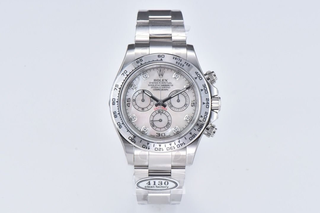 Clean Factory Rolex Daytona 116509NG 40MM Full White Gold Diamond Mop Mother Of Pearl Dial 1 6042577b 7b42 4827 b035 052afc8229ce Clean Factory Watch