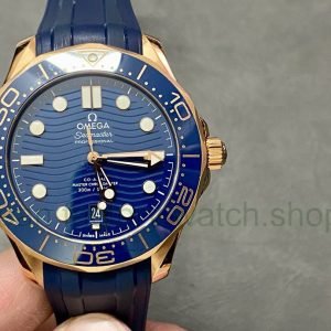 VS Factory Omega Seamaster Diver 300 M 210.62.42.20.03.001 Co‑axial Master Chronometer 42mm Rose Gold Rubber Strap Blue Dial 5 64049b9e 72fc 43df 86f5 c7ddeb5e6549 Clean Factory Watch