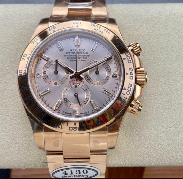 Clean Factory Rolex Daytona 116505-0017 40MM Full Rose Gold Diamond Bagutte Pink Dial 1 658d0fb4 7297 4b02 b5ef d24085ed5038 Clean Factory Watch