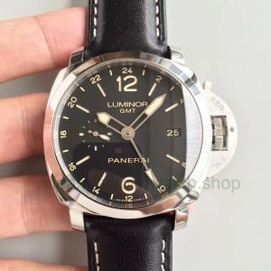 VS Factory Panerai Luminor 1950 3 Days GMT PAM 00531 44mm Steel Leather Strap Black Dial 5 72e3761e 568c 4ff9 8794 de858d346d79 1 Clean Factory Watch