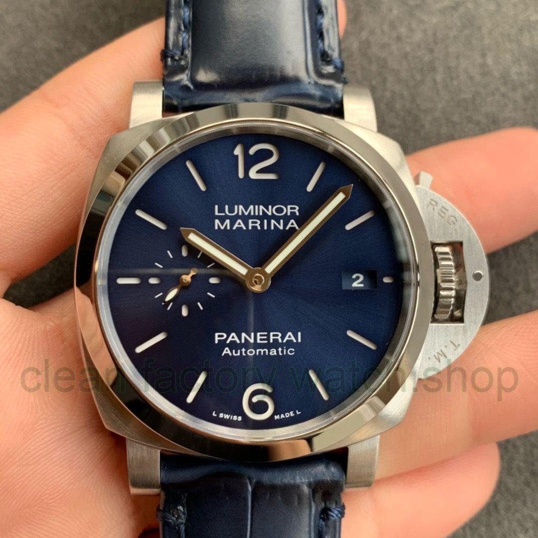 VS Factory Panerai Luminor Marina 1950 3 Days PAM 01393 42mm Steel Leather strap Blue Dial 1 74f26a9e 6db7 4a86 a822 7366204d6ac0 1 Clean Factory Watch