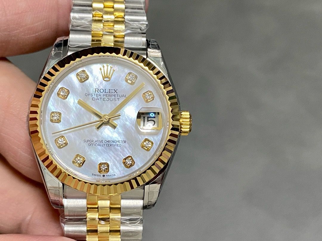 GS Factory Rolex Datejust 278273-0028 31MM Half Gold Diamond Mop White Mother Of Pearl Dial Jubilee 1 7c93bdd5 01b6 45d7 a2fe 4ab3f23da097 Clean Factory Watch
