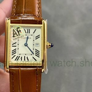 AF Factory Cartier Tank Américaine w2601556 19mm Yellow Gold Leather Strap White Dial 7 7ecbd057 fc73 426a 87bb 9a44c9d368ff Clean Factory Watch