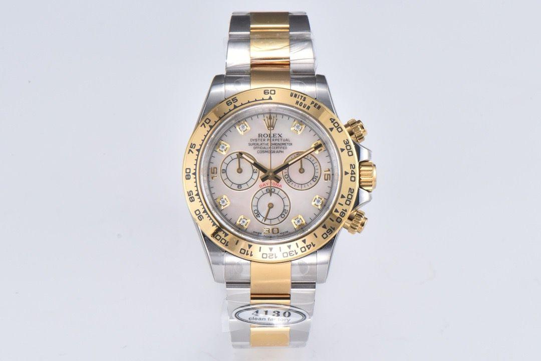 Clean Factory Rolex Daytona 116503 40MM Half Gold Diamond Mop Mother Of Pearl Dial 1 88232c60 932f 4e12 8417 07b18492f16e Clean Factory Watch
