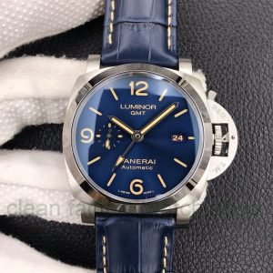 VS Factory Panerai Luminor Gmt Pam01033 44mm Steel Leather strap Blue Dial 11 91309629 0459 4ffd 847a 101afc7e3965 1 Clean Factory Watch