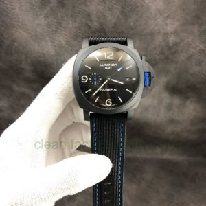 VS Factory Panerai Luminor Base GMT PAM 01176 44mm Black Ceramic Black Canvas Strap Black Dial 5 9428ff71 c3a0 4edc 9e98 acb812e39572 1 Clean Factory Watch