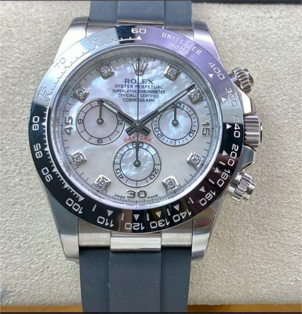 Clean Factory Rolex Daytona 116519LN-0026 40MM White Gold Rubber Strap Diamond Mop Mother Of Pearl Dial 1 a522522b 5d7f 4e5c a8c6 bef84ae4d139 Clean Factory Watch