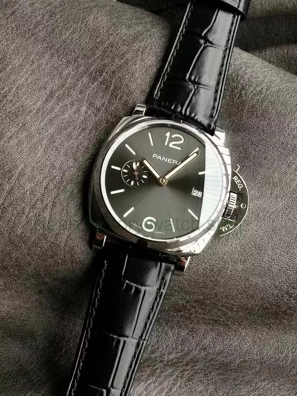 VS Factory Panerai Luminor Due PAM 01250 42mm Steel Leather Strap Black Dial 1 aa1c9f18 2d45 438b 9dc6 87eb3d59512b 1 Clean Factory Watch