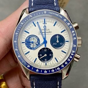 OS Factory Omega Speedmaster 'Silver Snoopy Award' 310.32.42.50.02.001 42mm Steel Canvas Strap White Dial 9 abf39294 4f23 4a32 abc9 acb9e1ce5a75 Clean Factory Watch