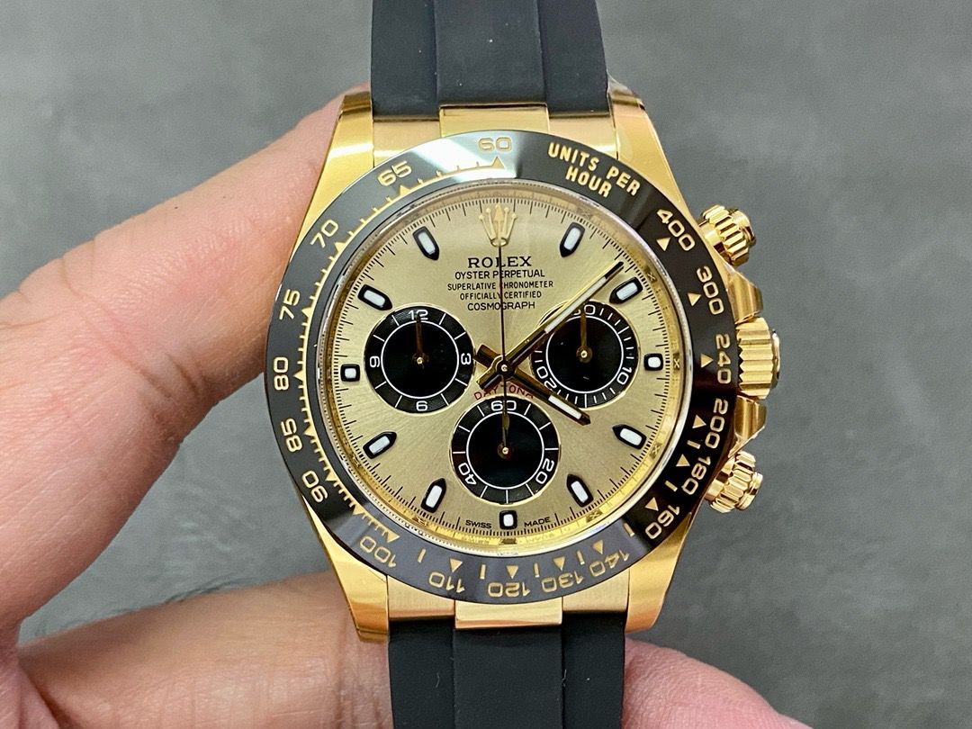 Clean Factory Rolex Daytona 116518LN-0048 40MM Yellow Gold, Rubber Strap Black Eye Gold Dial 1 af58bd95 7141 4989 babe e9f5598e0b34 Clean Factory Watch