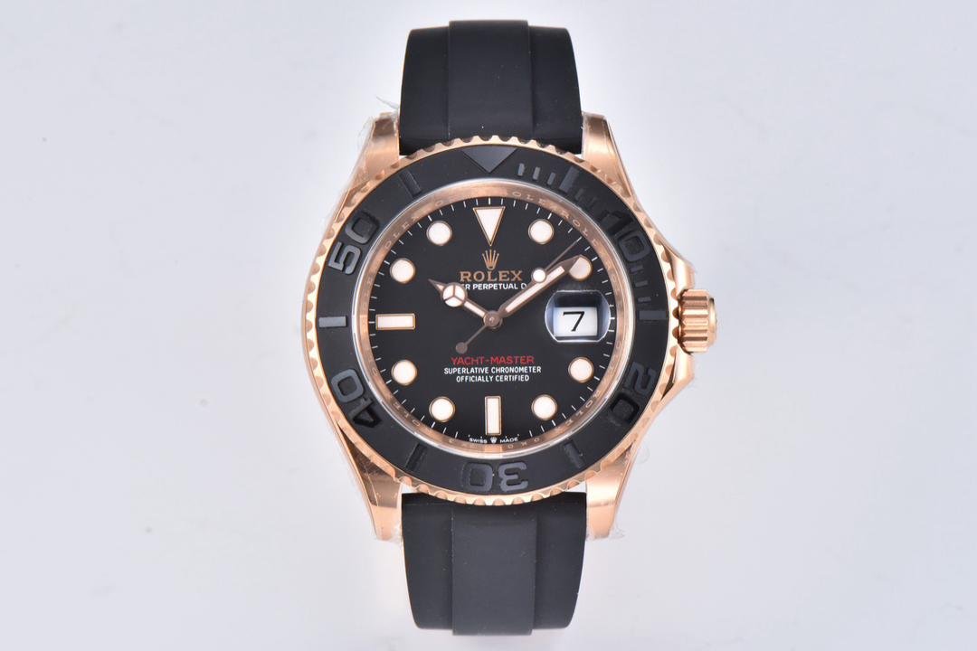 Clean Factory Rolex Yacht-Master 126655-0002 40mm Rose Gold Rubber Strap Black Dial 1 b07afc13 5483 4a6c b84b a8f391f2e2ad Clean Factory Watch