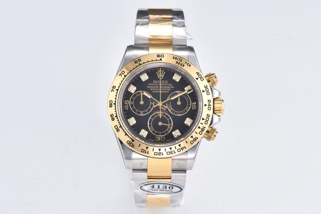 Clean Factory Rolex Daytona 116503 40MM Half Gold Diamond Mop Black Dial 1 b4c29cc2 e412 4079 8931 7dd53f7de598 Clean Factory Watch
