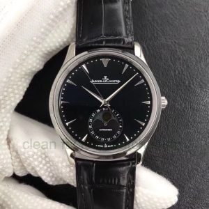 ZF Factory Jaeger-LeCoultre Master Ultra Thin Moon Q1368470 39mm Steel Leather Strap Black Dial 5 c3b44379 0d9e 4c8a 8eae c82c9ea48132 Clean Factory Watch
