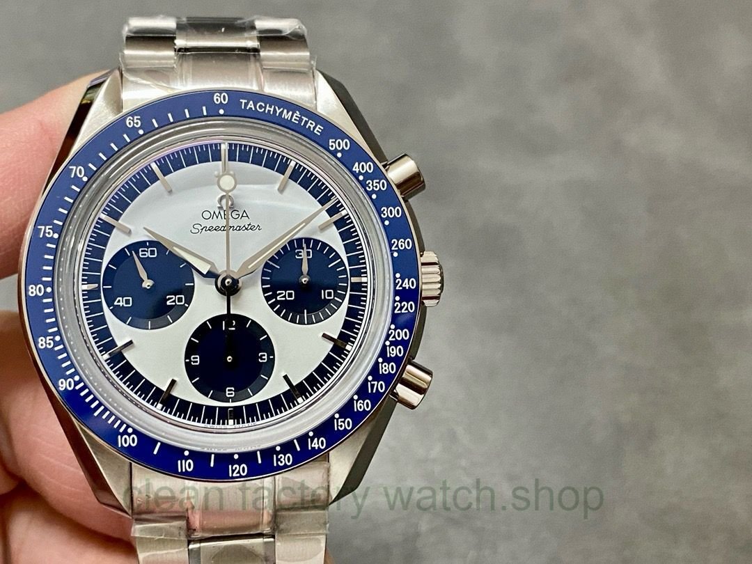 OM Factory Omega Speedmaster Professional Moonwatch 311.33.40.30.02.001 39.7mm Full Steel Blue Dial 1 c46d045f 7466 48df a7c0 8f262ce779f1 Clean Factory Watch