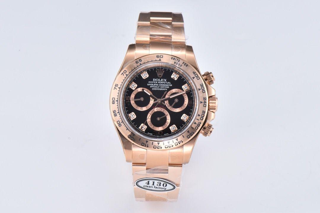 Clean Factory Rolex Daytona 116505 40MM Full Rose Gold Diamond Mop Black Dial 1 c8878938 740b 4697 b98a a0090d9d8df0 Clean Factory Watch