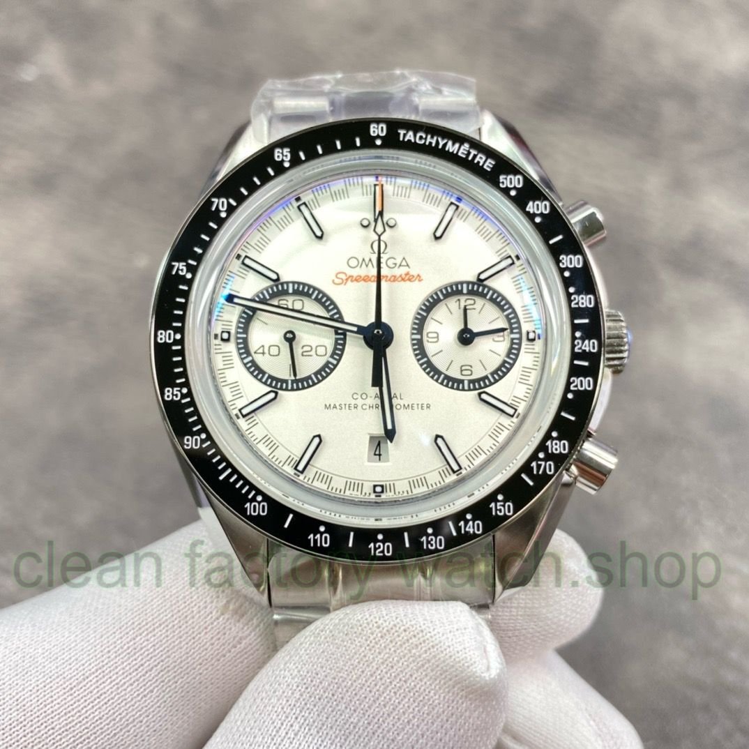 OM Factory Omega Speedmaster Racing 329.30.44.51.04.001 44.25mm Full Steel White Dial 1 ce96b613 001c 450d 85f2 c46891700a7d Clean Factory Watch