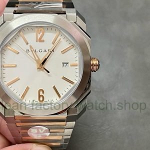 BV Factory Bvlgari Octo Finissimo 40mm Rose Gold&Steel White Dial 12 cf6d5da8 1cd4 43e8 8135 47da2e3fead6 Clean Factory Watch