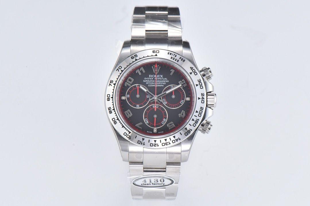 Clean Factory Rolex Daytona 116509 40MM Full White Gold Racing Arabic Number Black Dial 1 e4202e10 e033 4d27 8bbd 6a7439b7dd53 Clean Factory Watch