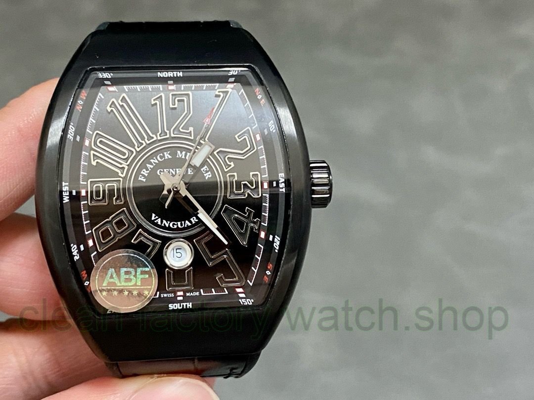 ABF Factory Franck Muller Vanguard V45 44mm Steel Rubber Strap Full Black Dial 1 e6756ab4 b88b 4136 baef 2d84dfacdd13 Clean Factory Watch