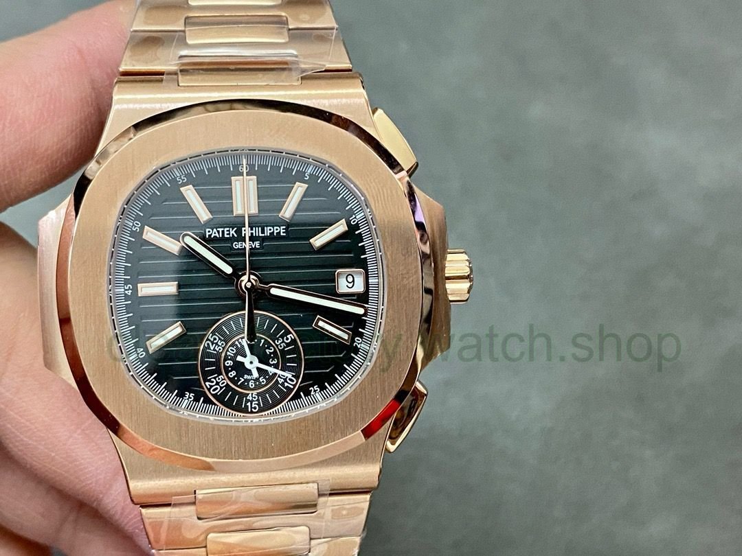 3K Factory Patek Philippe Nautilus 40.5mm 5980-1R-001 Full Rose Gold Black Dial 1 e7a4bfd1 be56 4cda 8e9d dd93c92a6f48 Clean Factory Watch