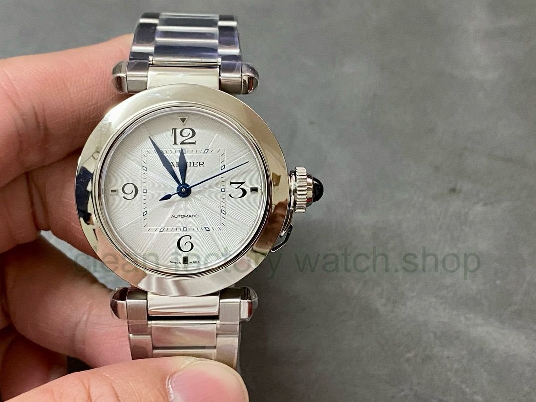 BV Factory Cartier Pasha WSPA0013 35mm Full Steel White Dial 1 ec98a7e7 9e91 45d8 9f9f 5d33eccafb13 Clean Factory Watch