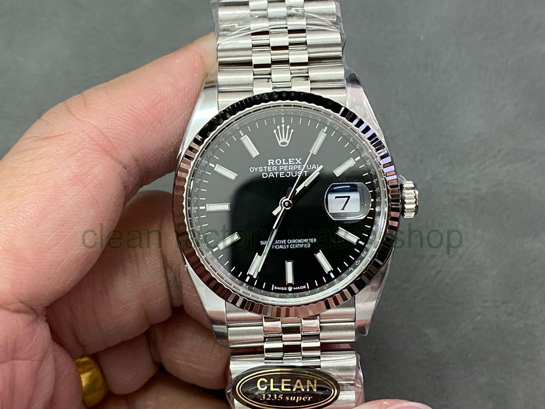 Clean Factory Rolex Datejust 126234-0015 36MM Full 904L Black Dial Jubilee 1 efe4d00e f944 47f0 8608 e9eb6cefb084 Clean Factory Watch