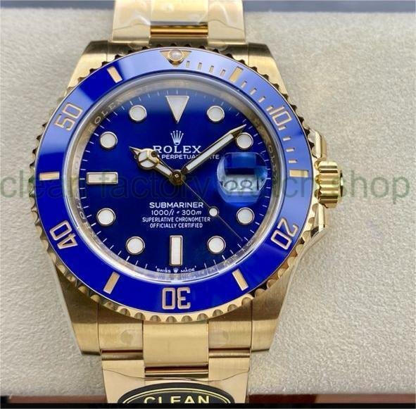 Clean Factory Rolex Submariner Date 126618LB-0002 41mm Full Yellow Gold Blue Dial 1 f1c38069 e4ec 4f6c 9a74 351e9af451a7 Clean Factory Watch