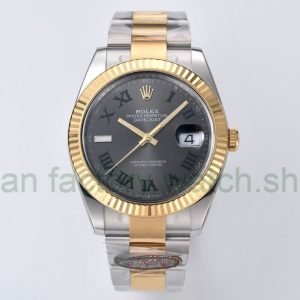 Clean Factory Rolex Datejust 126233-0036 36MM Half Gold Roman Numerals Wimbledon Grey Dial 14 fcd7ad3a 0466 4e8a 9cc7 ef3b10c6fb2a 1 Clean Factory Watch
