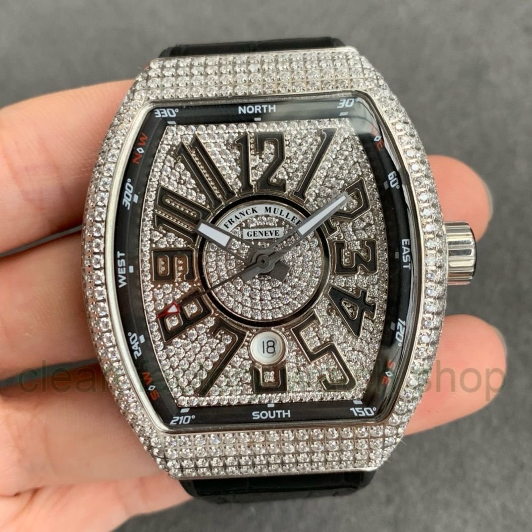 ABF Factory Franck Muller Vanguard V45 44mm Steel&Diamond Rubber Strap Black Dial 1 fee8f92f 6f3a 4817 a285 b9db491fd54a Clean Factory Watch