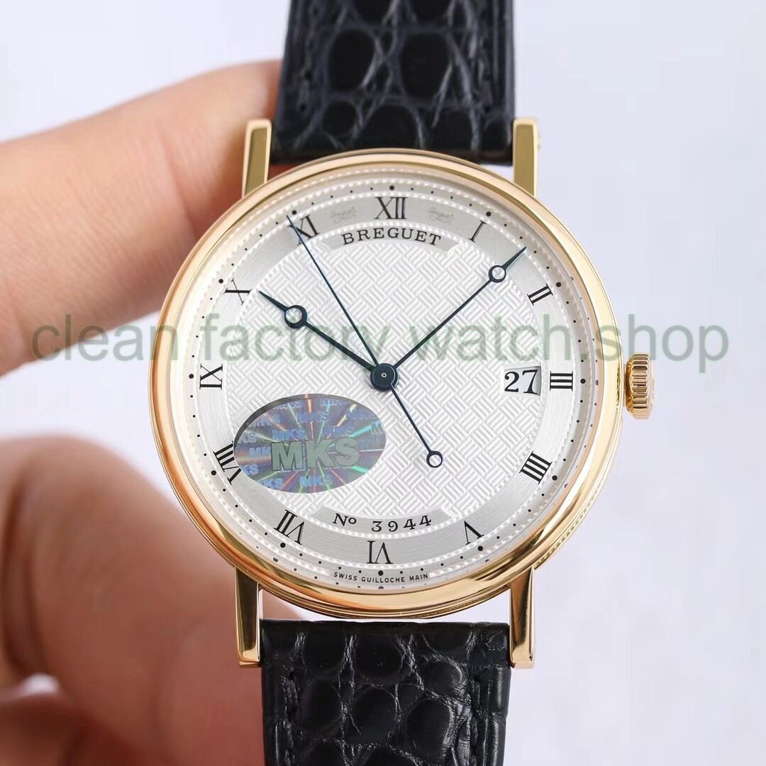 MKS Factory Breguet Classique 5157BR/11/9V6 38mm Rose Gold Leather Strap Roman Numerals Silver Dial 1 0526b88e 75ba 4ff4 8c4d ff7ebf09074f Clean Factory Watch