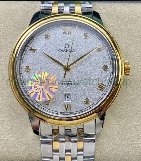 GT Factory Omega De Ville Prestige 434.20.40.20.52.001 40mm Half Gold Steel,Gold Diamond Point&Roman Number Silver Frosting Dial 1 05e2c535 d674 430a 9d55 c1fa57b2dbe7 Clean Factory Watch