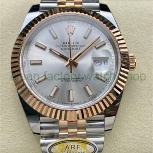 ARF Factory Rolex Datejust 41 126331 41mm Half Rose Gold Silver Dial Jubilee 12 0765e7ea 60ec 4581 aecd 68ca451d294b Clean Factory Watch