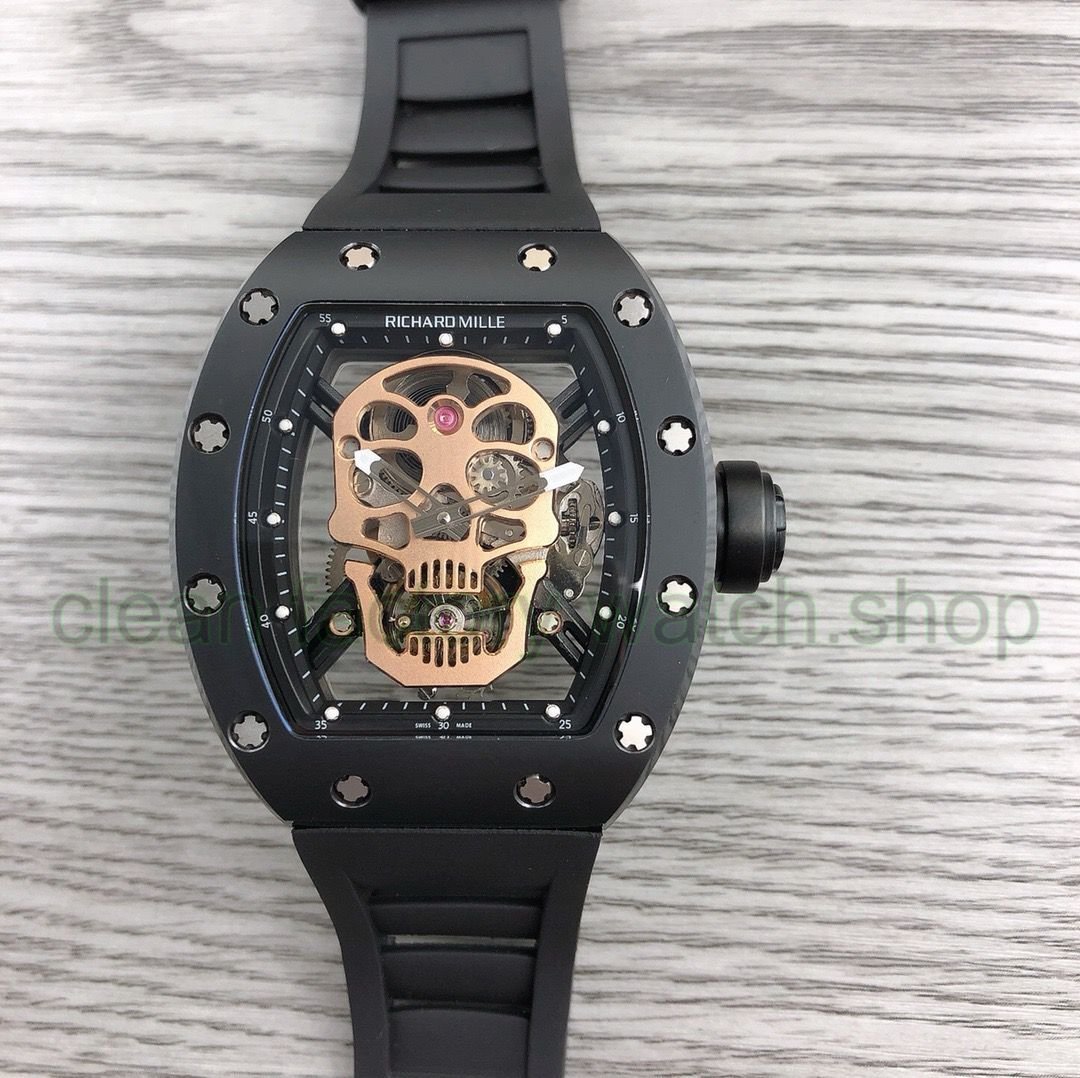 JB Factory Richard Mille Skull 44.3mm,Titanium Black Rubber Strap Skeletonized Black Dial 1 088c69a6 e6ed 4771 a64b 60d5155b97be Clean Factory Watch