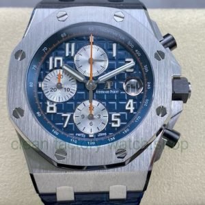 APF Factory Audemars Piguet Royal Oak Offshore Chronograph 26470ST.OO.A027CA.01 42mm Steel Leather Strap Arabic Numerals Blue Dial 14 094839f6 c55f 4b39 8c7c 02a61cfcfa4b Clean Factory Watch