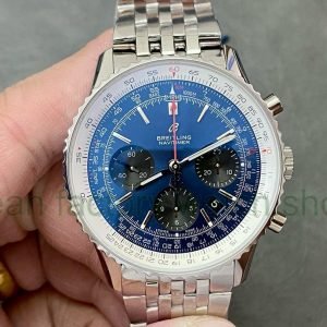 BLS Factory Breitling Navitimer 1 B01 Chronograph AB0121 AB0121211C1A1 43mm Full Steel Black Eye Blue Dial Dial 5 0ad2d1a8 2af2 4b74 9dc3 f5014a0e3908 Clean Factory Watch