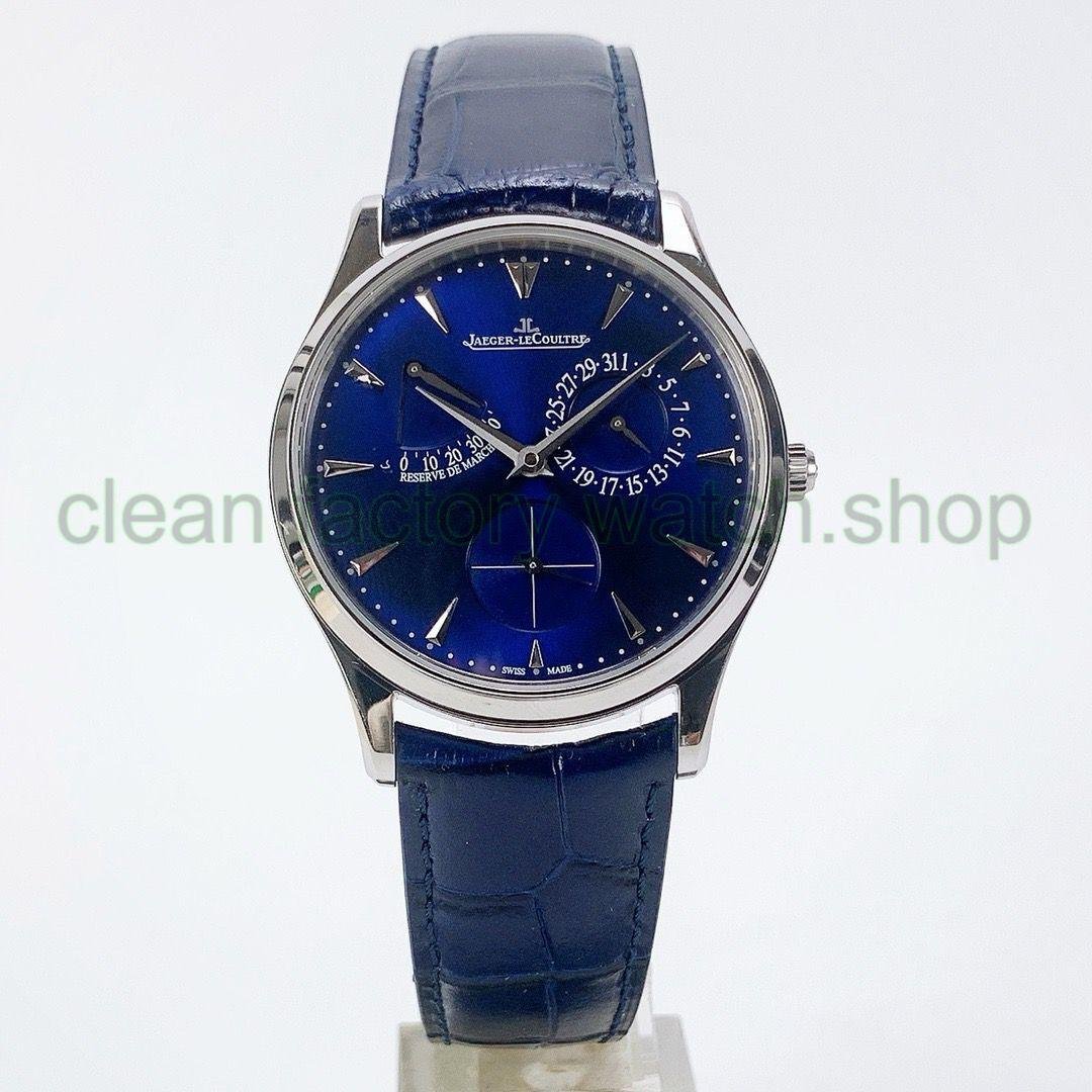 GF Factory Jaeger-LeCoultre Master Ultra Thin Réserve de Marche Q1378480 39mm Steel Leather Strap Blue Dial 1 0c4b0199 3d2a 46a7 af22 0e54e234a138 Clean Factory Watch
