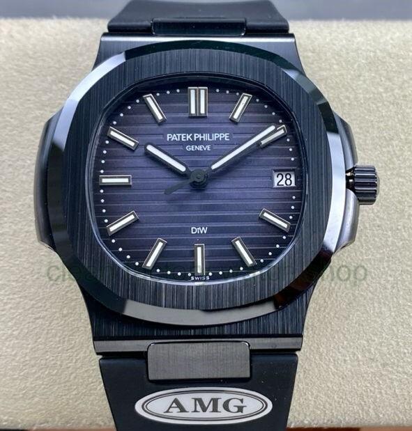 AMG Factory Customer Made Patek Philippe Nautilus PP5711 40mm Ceramics Black Rubber Strap Grey Dial 1 0e27bfb5 e0d8 480d b0a7 0b83372ff230 Clean Factory Watch